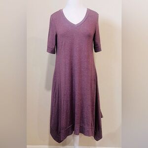 LOGO Lounge by Lori Goldstein Jersey Dress w/ Handkerchief Hem